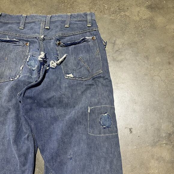Vintage 60s Wrangler Blue Bell Dark Sanforized Jeans 26x31 - Picture 6 of 8